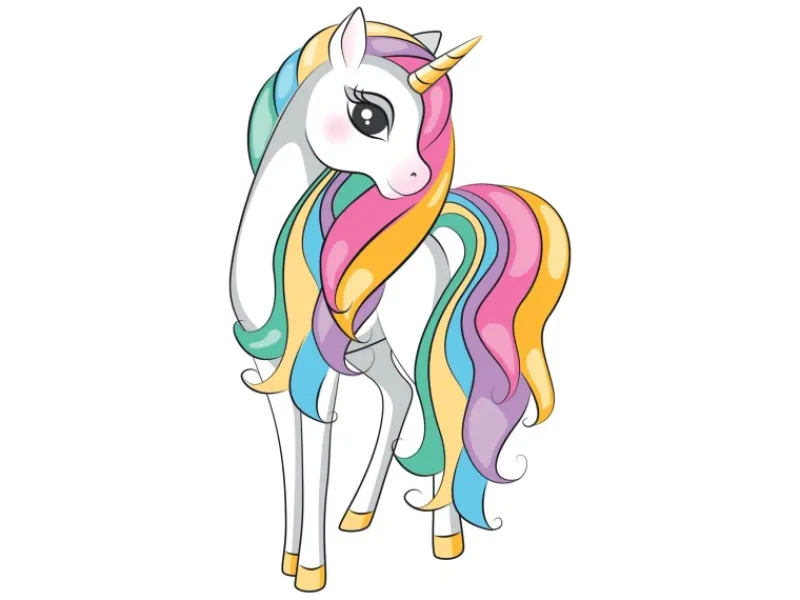 Clearance Sanders & Sanders Wandtattoo Einhörner Multicolor 8,5 x 15 cm 601423