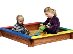 Hot Dobar Sandkasten wetterfest 117 cm x 117 cm Bunt FSC®