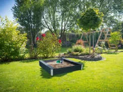 Outlet Sandkasten WPC Grau 110 cm x 110 cm x 32 cm