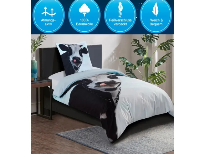 Sanilo Bettwäsche 2-teilig Kuhkopf