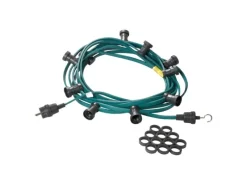 SATISFIRE Illu- Partylichterkette 10m Grün Für Außen Biergarten 20 Bunte LED Kugellampen