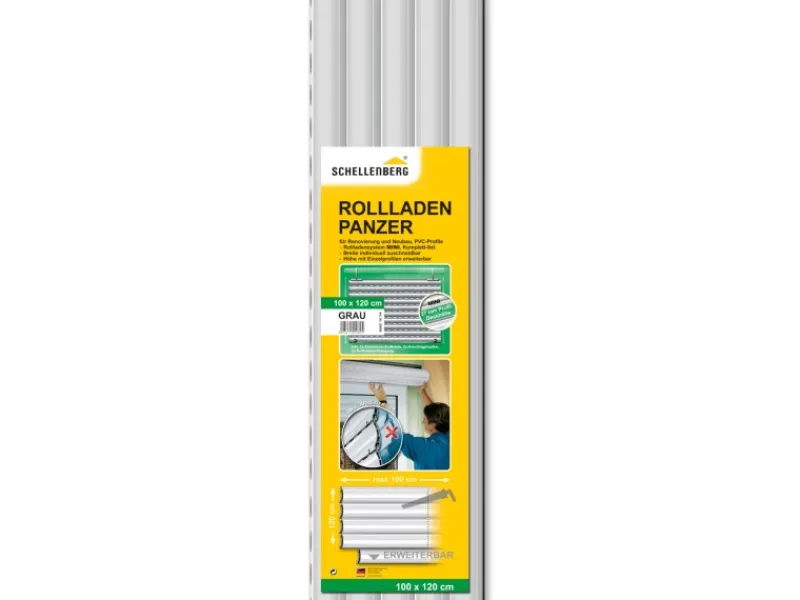 Schellenberg Rolladenpanzer-Set Mini 100 cm x 120 cm Grau
