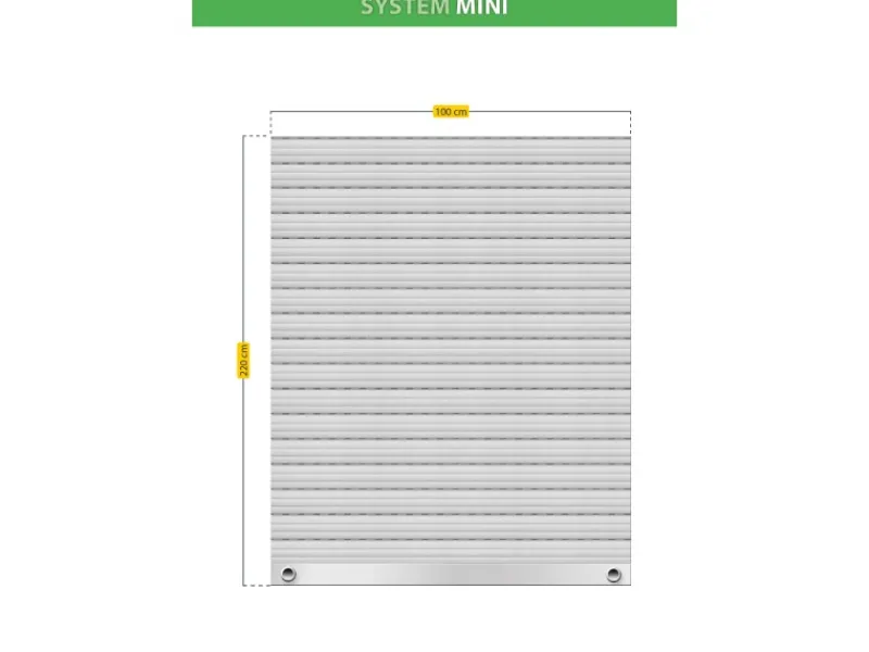 Schellenberg Rollladenpanzer Mini PVC 220 cm x 100 cm Grau