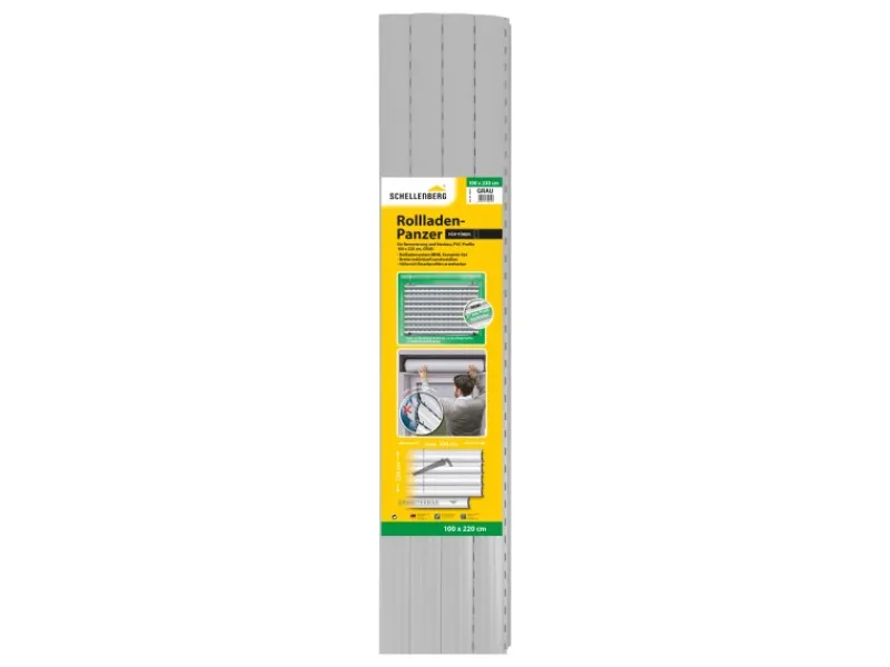Schellenberg Rollladenpanzer Mini PVC 220 cm x 100 cm Grau