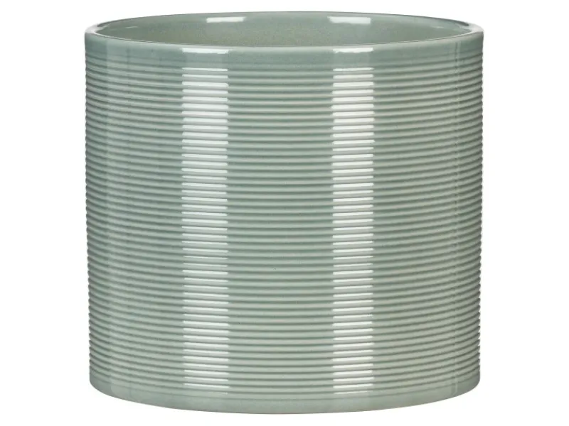New Scheurich Übertopf 828 Ø 12 cm x 11 cm Grün Sage