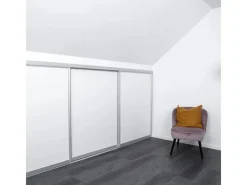 Skyscope Schiebetür-Bau-Set Kniestock Profil Silber Dekor 1022 x 1400 mm