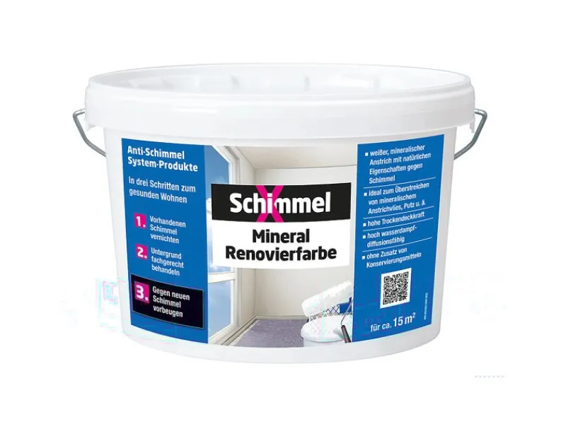 New SchimmelX Mineral Renovierfarbe Anstrich 2,5 l