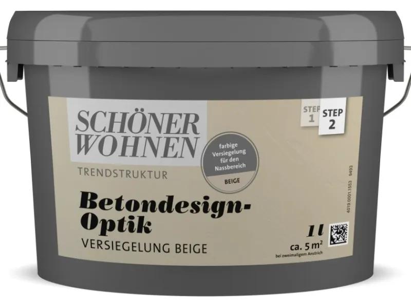Hot SCHÖNER WOHNEN-Farbe Schöner Wohnen Betondesign-Optik Versiegelung Beige