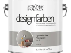 SCHÖNER WOHNEN-Farbe Schöner Wohnen Designfarben Dynamisches Platingrau matt 2,5 l Platin-Grau