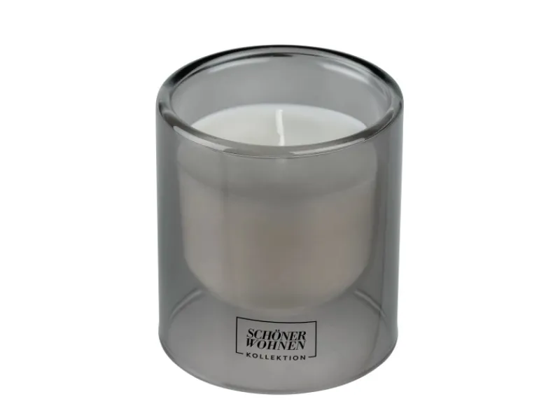 Schöner Wohnen Kollektion Schöner Wohnen Duftkerze S Cedar im Glas Grau Ø 7,5 cm x 8,5 cm