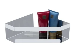 Clearance Schöner Wohnen Kollektion Schöner Wohnen Eckablage Meleto Glänzend aus Edelstahl Silber Glänzend