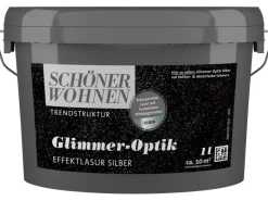 Outlet SCHÖNER WOHNEN-Farbe Schöner Wohnen Glimmer-Optik Effektlack 1 l Silber