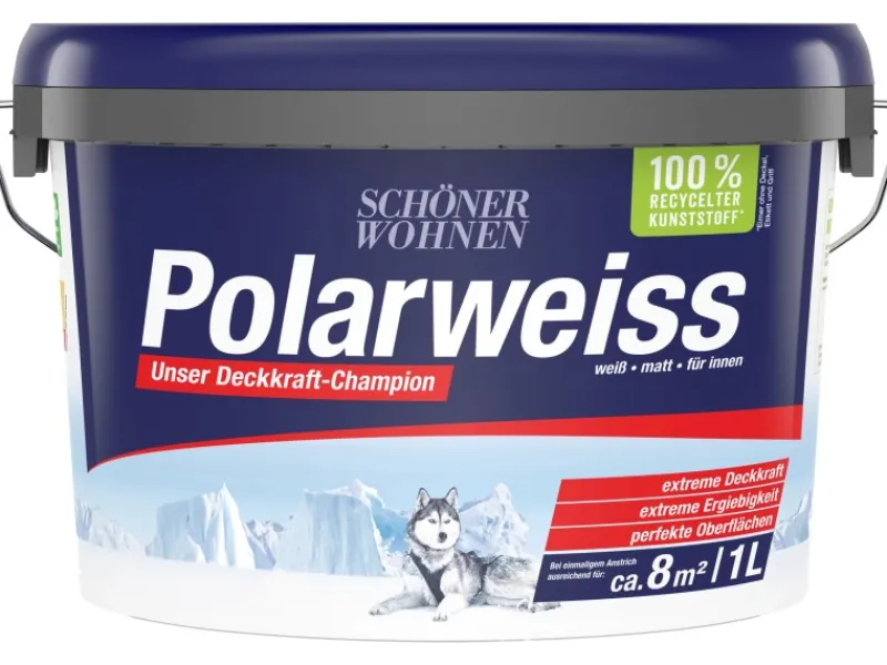 SCHÖNER WOHNEN-Farbe Schöner Wohnen Innen- und Wandfarbe Polarweiss Matt 1 l