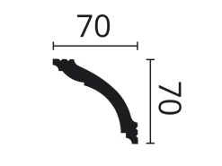 Clearance Schöner Wohnen Kollektion Deckenleiste Elegant 1 HDPS 70 mm x 70 mm