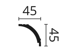 Schöner Wohnen Kollektion Deckenleiste Modern 1 HDPS 45 mm x 45 mm