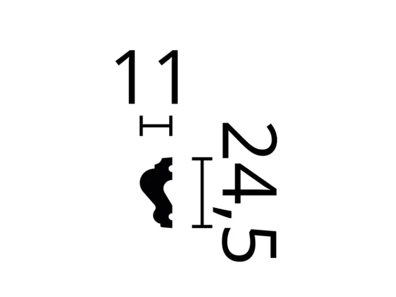 Discount Schöner Wohnen Kollektion Wandleiste Elegant 4 HDPS 11 mm x 25 mm