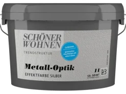 Outlet SCHÖNER WOHNEN-Farbe Schöner Wohnen Metall-Optik glänzend 1 l Silber