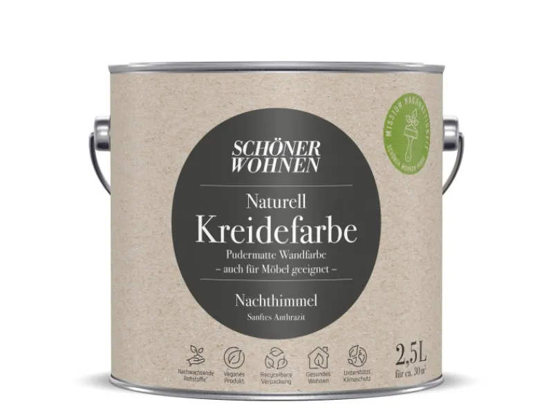New SCHÖNER WOHNEN-Farbe Schöner Wohnen Naturell Kreidefarbe 2,5 l Nachthimmel