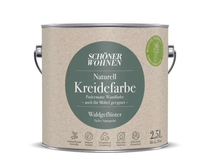Outlet SCHÖNER WOHNEN-Farbe Schöner Wohnen Naturell Kreidefarbe 2,5 l Waldgeflüster