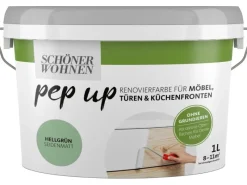 Sale SCHÖNER WOHNEN-Farbe Schöner Wohnen pep up Renovierfarbe Möbel, Türen und Küchenfronten 1 l Hellgrün
