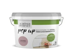 Online SCHÖNER WOHNEN-Farbe Schöner Wohnen pep up Renovierfarbe Möbel, Türen und Küchenfronten 1 l Hellrosa
