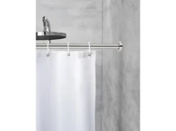 Best Schöner Wohnen Kollektion Schöner Wohnen Teleskop-Duschvorhangstange Obleon 110 - 185 cm Chrom Silber Glänzend