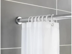 Best Schöner Wohnen Kollektion Schöner Wohnen Teleskop-Duschvorhangstange Obleon 110 - 185 cm Chrom Silber Glänzend