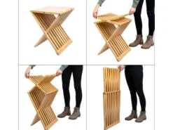 Online Schulte Badhocker Klappbar Bambus FSC®