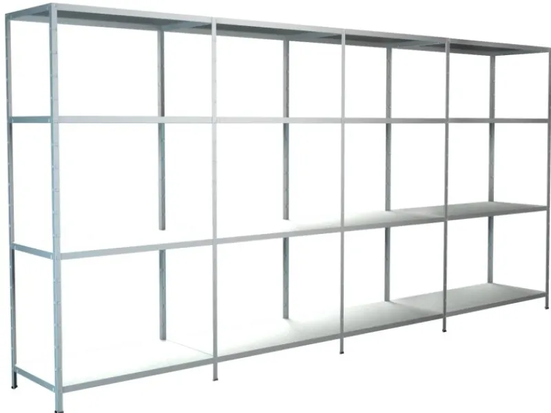 Outlet SCHULTE Regalwelt Schulte Steck-Grund- und 3 x Anbauregale 180 cm x 380 cm x 50 cm Weiß