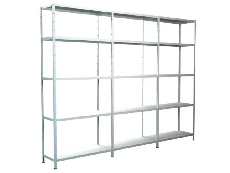 Outlet SCHULTE Regalwelt Schulte Steck-Grund- und 2 x Anbauregale 200 cm x 320 cm x 35 cm Weiß