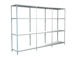 Best SCHULTE Regalwelt Schulte Steck-Grund- und 2 x Anbauregale 180 cm x 360 cm x 35 cm Weiß