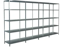 Hot SCHULTE Regalwelt Schulte Steck-Grund- und 3 x Anbauregale 200 cm x 380 cm x 50 cm Verzinkt