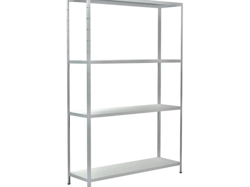 Discount Schulte Steck-Grundregal 180 cm x 120 cm x 35 cm Weiß