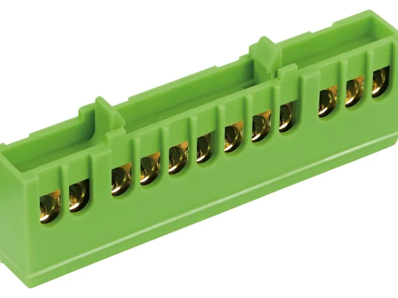 Discount Pollmann Elektrotechnik Schutzleiter-Klemme 12-polig Grün