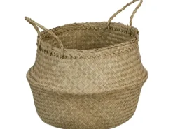 Seegras-Korb mit Henkeln Ø 30 cm x 25/35 cm Natur