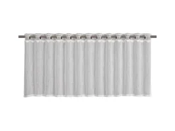 Online Sehlbach Bistrogardine mit Stangendurchzug Border Top 135 cm x 45 cm Weiß