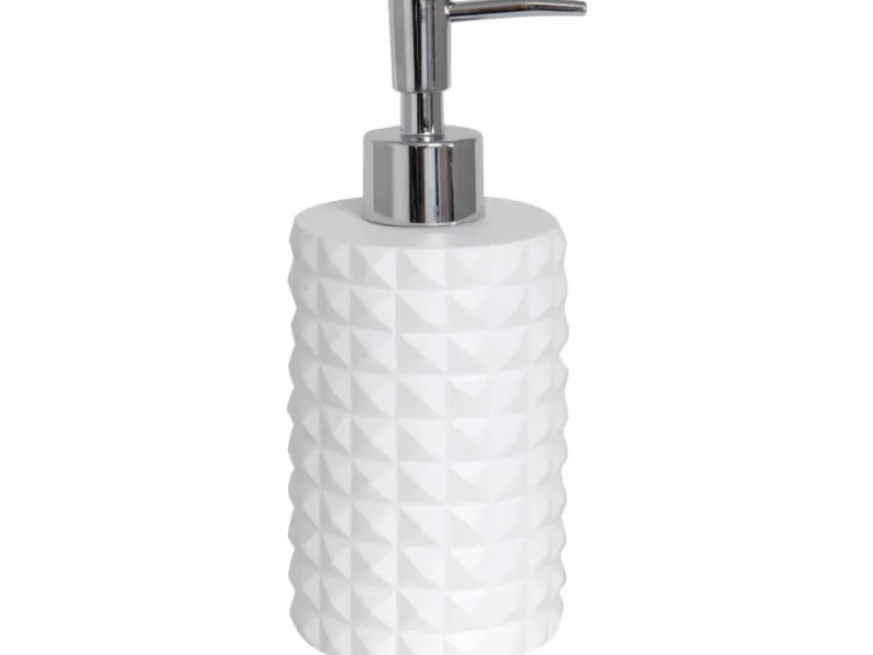 MSV Seifenspender Mosaik Polyresin Weiß