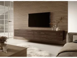 Selsey TV-Hängeboard Bisira 200 cm Holzoptik Nussbaum