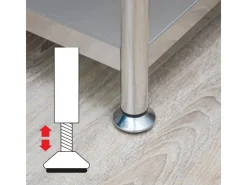 shelfr Edelstahl Schwerlastregal bis 150 kg auf 4 Ebenen 74 x 41 x 109 cm