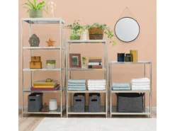 shelfr Schwerlast Edelstahl Regal mit 5 Ebenen 61 x 36 x 145 cm bis 60kg