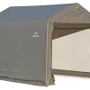 Best Shelter Logic ShelterLogic Foliengerätehaus 5,4 m² Grau 180 cm x 300 cm