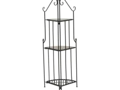 Siena Garden Eckregal Prato Eisen 63 cm x 29 cm x 142 cm Schwarz Mosaik