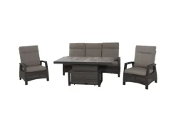 Siena Garden 3er Sofa Corido Charcoalgrey 87 cm x 206 cm x 103cm