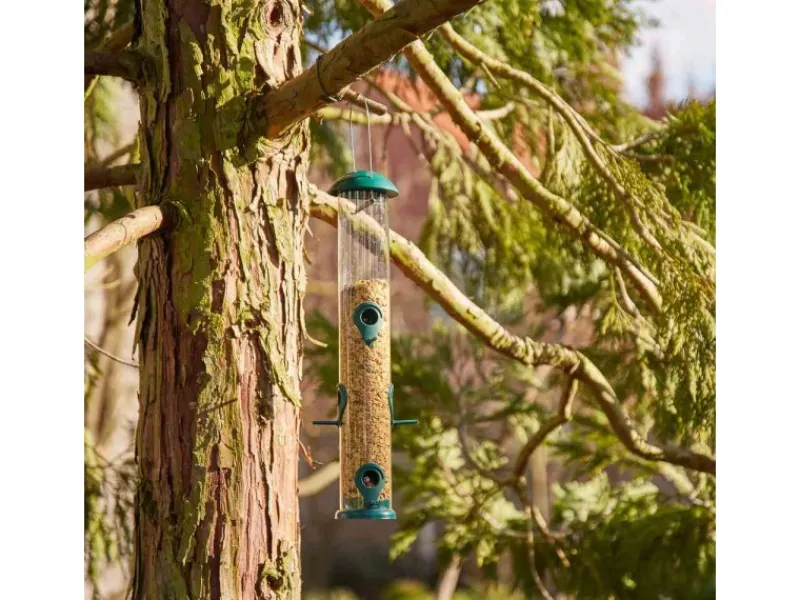 Hot Siena Garden Futterspender Feeder Basic Kunststoff Grün Ø 13,4 cm x 43 cm