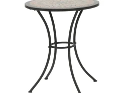 Siena Garden Gartentisch Prato Rund Schwarz Ø 60 cm