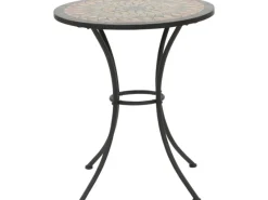 Siena Garden Gartentisch Prato Rund Schwarz Ø 60 cm