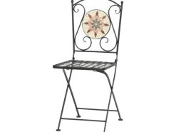 New Siena Garden Klappsessel Stella Eisen 37 cm x 36 cm x 90 cm Schwarz Mosaik