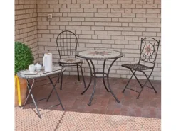 New Siena Garden Klappsessel Stella Eisen 37 cm x 36 cm x 90 cm Schwarz Mosaik