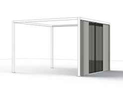 Hot Siena Garden Seitenteile für Schattenmanufaktur Silber-Grau 300 cm x 210 cm