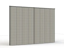 Hot Siena Garden Seitenteile für Schattenmanufaktur Silber-Grau 300 cm x 210 cm